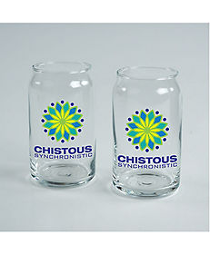 Promotional Gift Sets: Full Color Can Shape Glass Gift Set Of 2
